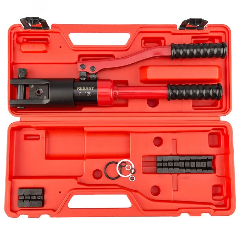 Пресс гидравлический CT-120 для наконечников 10-120кв.мм REXANT 12-3062