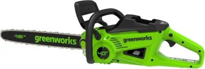 Пила цепная аккум. Greenworks GD40CS20Xk4 (40v, 40см, в комплекте с АКБ 4Ач и ЗУ) 2008807UB