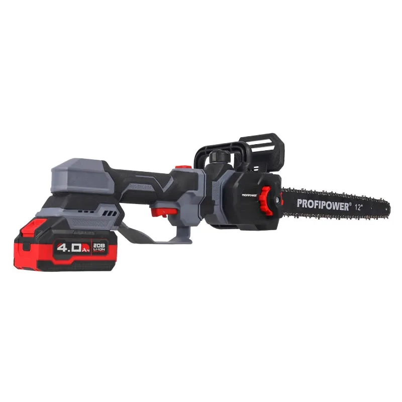 Пила цепная акк ProfiPower PL-12 с штангой (б/щ, 20В, 4Ач, З/У) E0285