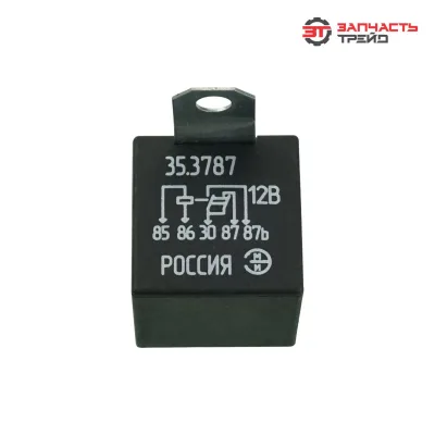 Реле стартера 35.3787 (РС-507Б, 738.3747) (12В) 5-ти контактное 50/15А (К-744Р1, КАМАЗ) (РФ, г. Пенза, ООО ЭМИ)