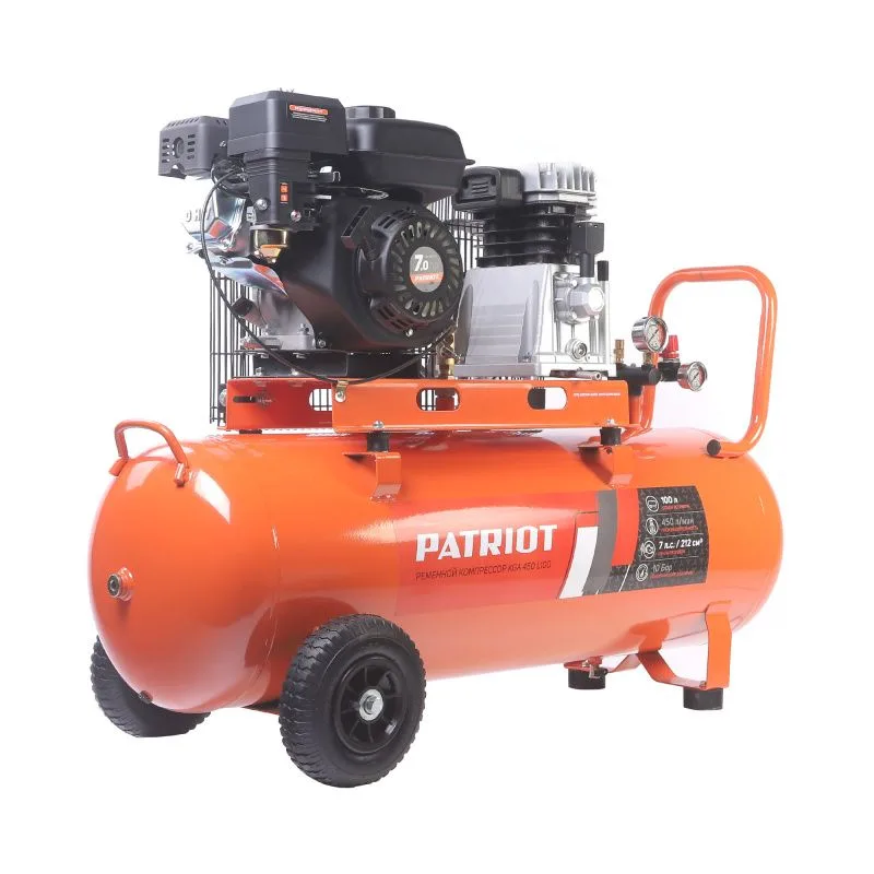 Компрессор бензиновый PATRIOT KGA 450 L100 (450л/мин, 10бар, 100л, 7лс) 525102410