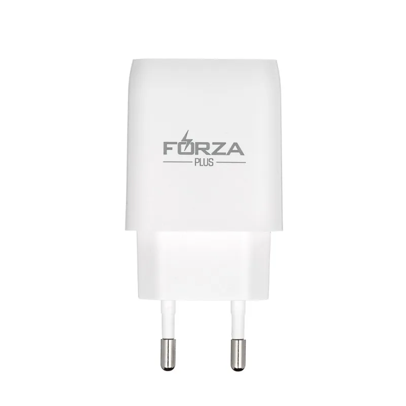 Зарядное устройство Стандарт, 2xUSB, 2А, 5В, Белый FORZA 916-218