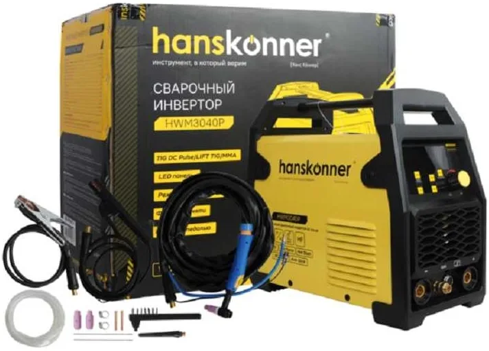 Сварочный инвертор Hanskonner TIG DC Pulse+MMA HWM3040P (200A, ПВ 80%,160-250 В)