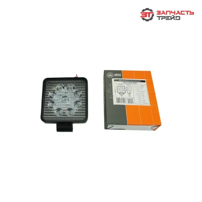 Фара светодиодная AE27S-9LED-28PC квадратная, рассеиваемый свет, 9 диодов,27W,(110х28х140) SLIM 12/24V (AVTOELECTRICA)