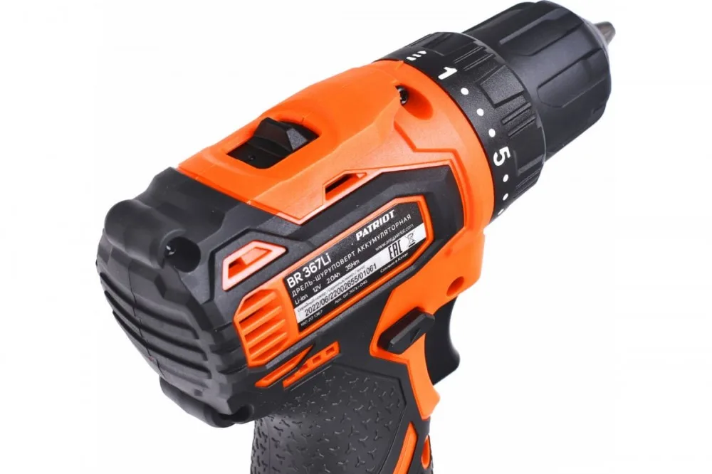 Дрель аккумуляторная PATRIOT BR367Li 180201367 (12V,Li-ion 2акк*2,0Ач, 35Нм,кейс)