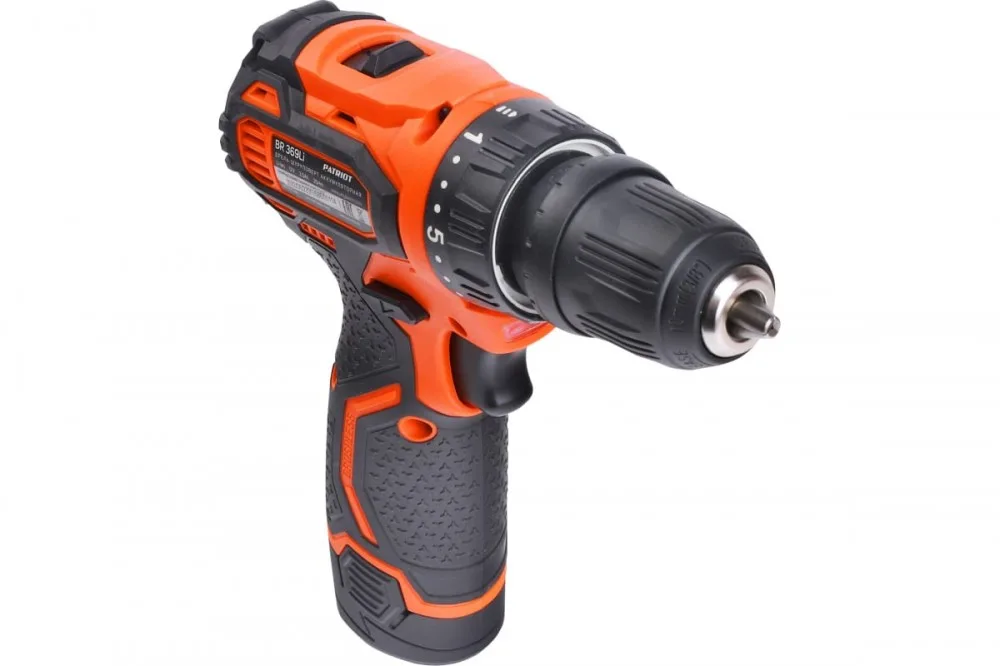 Дрель аккумуляторная PATRIOT BR369Li (12V,Li-ion 2акк*2,0Ач, 35Нм,кейс)