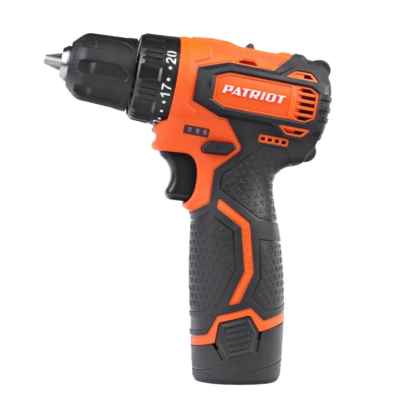 Дрель аккумуляторная PATRIOT BR368Li (12V,Li-ion 2акк*2,0Ач, 45Нм,кейс)
