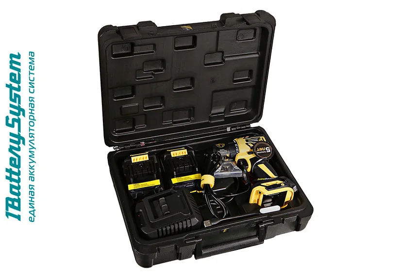 Дрель акк Hanskonner HCD2065C (б/щ, 18В, 2*2Ач, кейс)
