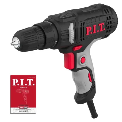 Дрель-шуруповерт P.I.T PBM10-C4 (400Вт, 22Нм, рег.23+1, БЗП 10мм, 1ск, 0-800об/мин)