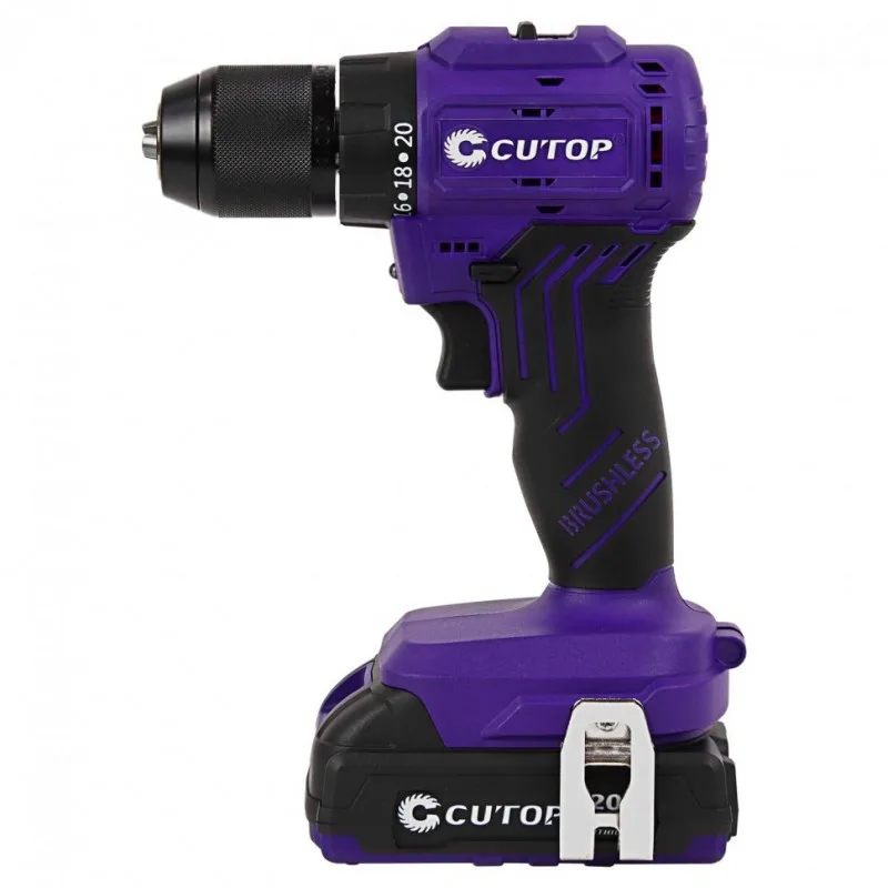 Дрель аккумуляторная Cutop E-Profi 01-885 (20В, 2 АКБ*2Ач, ЗУ, кейс)