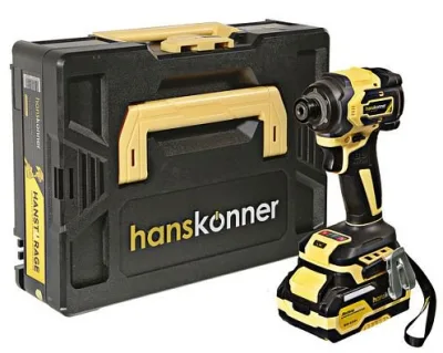 Винтоверт HANSKONNER PLATINUM (б/щ,удар.,18В,1BatterySystem,280Нм,1/4,1*4Ач,кейсHS HCD20280BLC