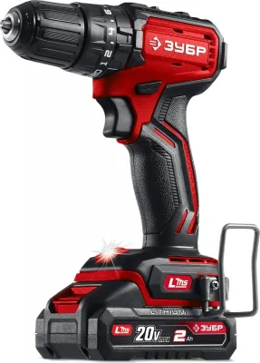 Дрель аккумуляторная ударная ЗУБР ДБУ-45-21 (б/щ, 20В, АКБ 1*2Ач, ЗУ)