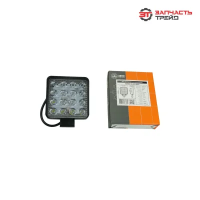 Фара светодиодная AE48S-16LED-28PC SLIM квадратная, рассеиваемый свет, 16 диодов,48W,(110х28х140)12/24V (AVTOELECTRICA)