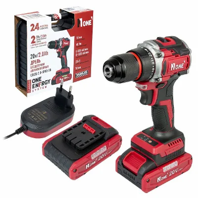 Дрель акк Number One CDI20/2,0-SPRO-2B с набором 24 пр(б/щ,20В, 2*2Ah, БЗП,КЕЙС)