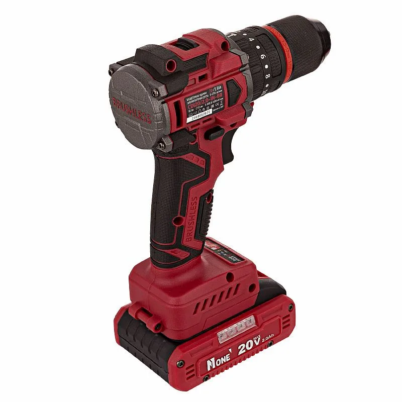 Дрель акк Number One CDI 20/2.0-IN-BR (б/щ, удар,50Hm.2.0V,2 АКК,2,0Ач,13мм жел.патр,кейс)