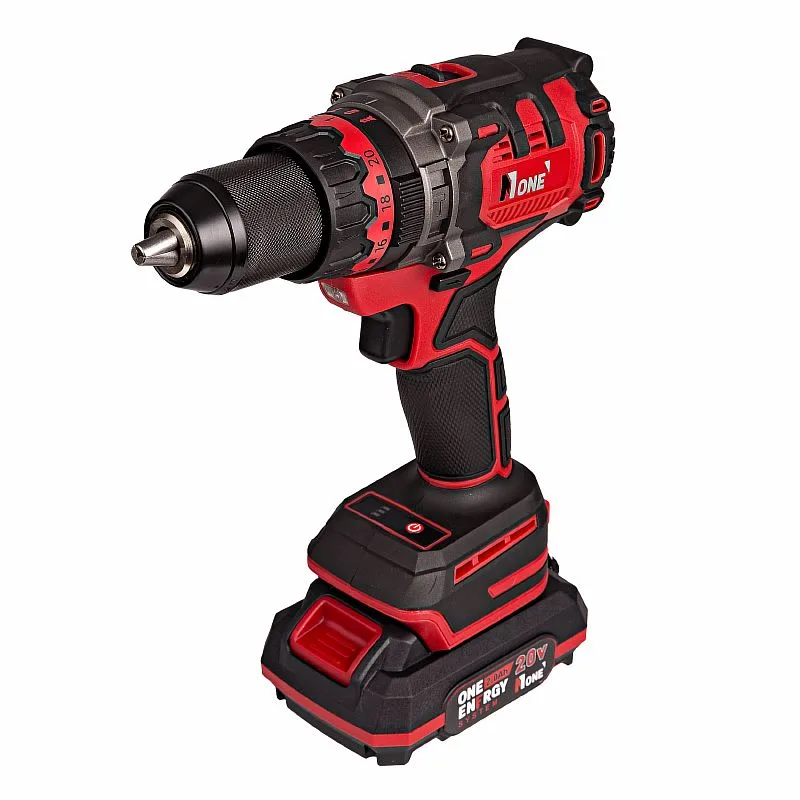 Дрель акк Number One CDI 20/2.0-IN-BR-S (20V,2,0A/h,150Hm,2акк,2ск,3реж,защ.от ОБРАТНОГО удара,кей