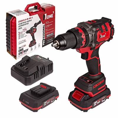 Дрель акк Number One CDI 20/2.0-IN-BR-S (20V,2,0A/h,150Hm,2акк,2ск,3реж,защ.от ОБРАТНОГО удара,кей