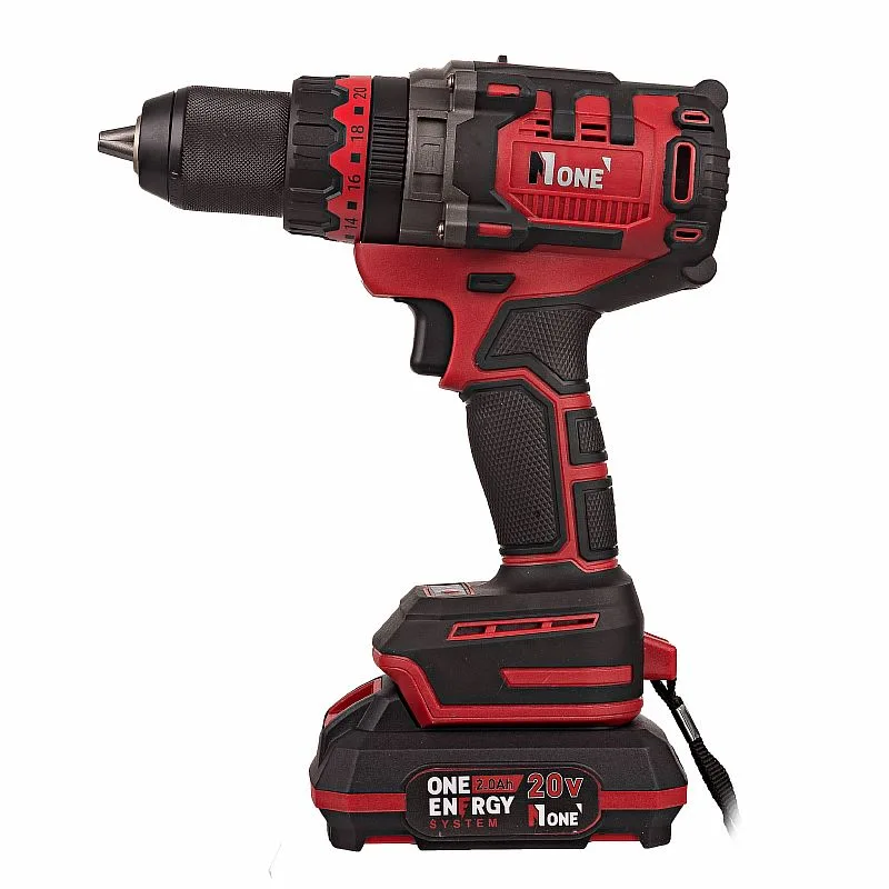 Дрель акк Number One CDI 20/2.0-IN-BR-S (20V,2,0A/h,150Hm,2акк,2ск,3реж,защ.от ОБРАТНОГО удара,кей