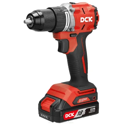 Дрель-шуруповерт аккум б/щ ударная DCK KDJZ2060i 18В 2*2А/ч 60нм кейс