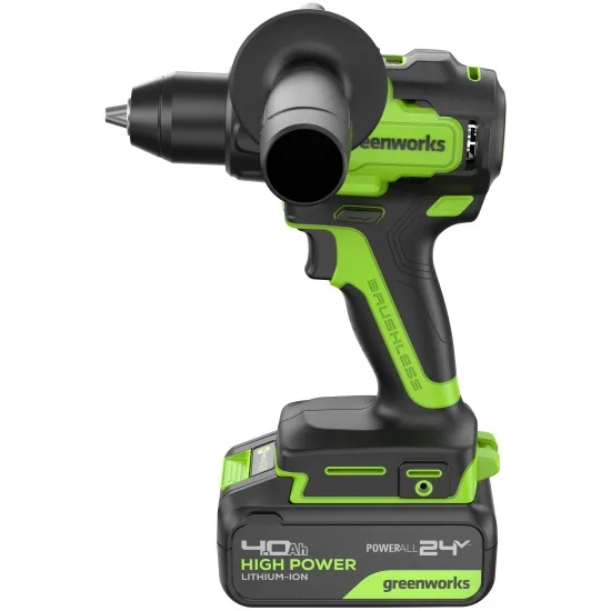 Дрель-шуруповерт аккум. Greenworks GD24DD90 (24V, б/щет, 45/90Нм,1x4Ач,ЗУ,кор) 3707507CUB