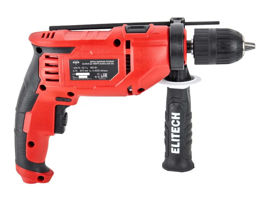 Дрель ударная Elitech ДМ ДУ 085РЭ (850Вт,БЗП-13мм,0-3000об\м) 204025