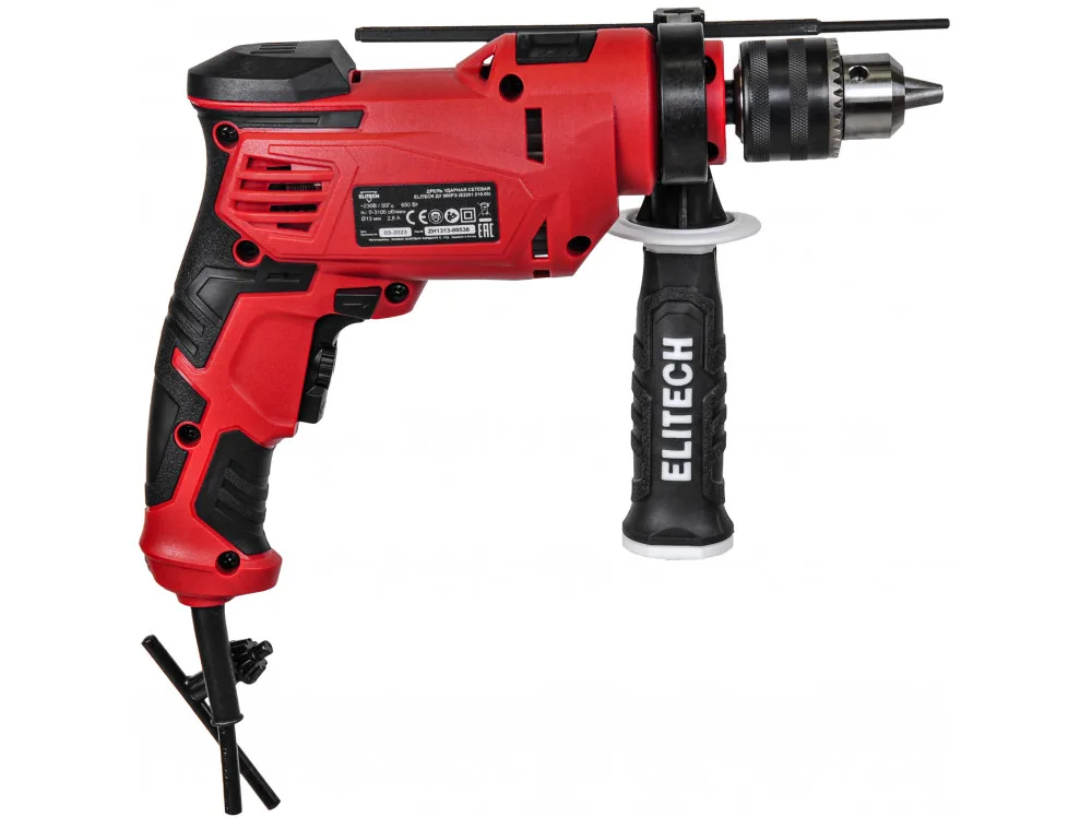 Дрель ударная Elitech ДМ ДУ 060РЭ (650Вт,ЗВП-13мм,0-3100об\м) 202417