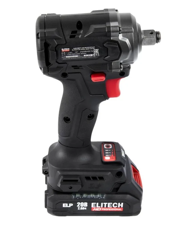 Гайковерт ELITECH HD CW 2004SL (ударн.,20В,2х2.0Ач)