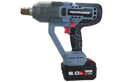 Гайковерт акк ProfiPower T-2500N (Li-ion 1*8Ач,2500Нм,б/щ, ЗУ, кейс) E0189