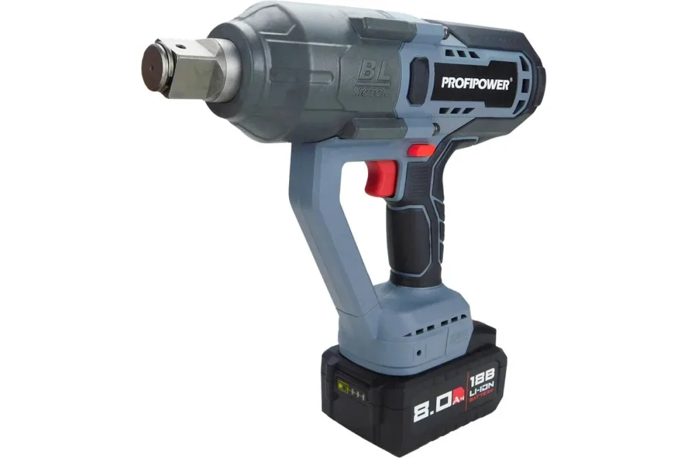 Гайковерт акк ProfiPower T-2500N (Li-ion 1*8Ач,2500Нм,б/щ, ЗУ, кейс) E0189