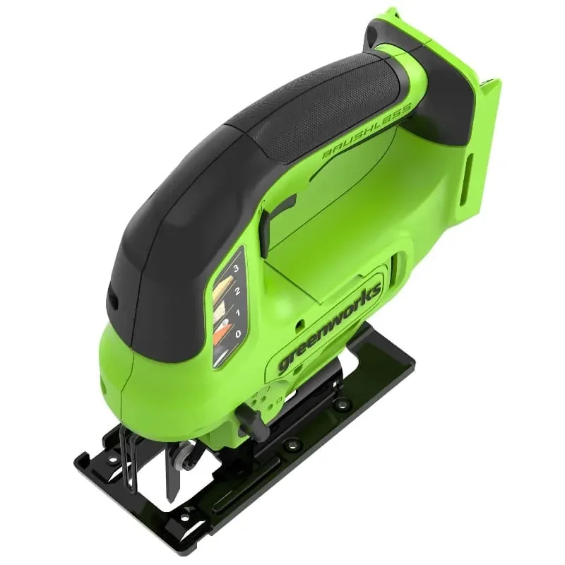 Лобзик аккум. Greenworks GD24JS90 (24V, 90мм, 0-3000/мин, 4 ст.маятник, LED,1х4Ач,ЗУ,кор) 3601707CUB