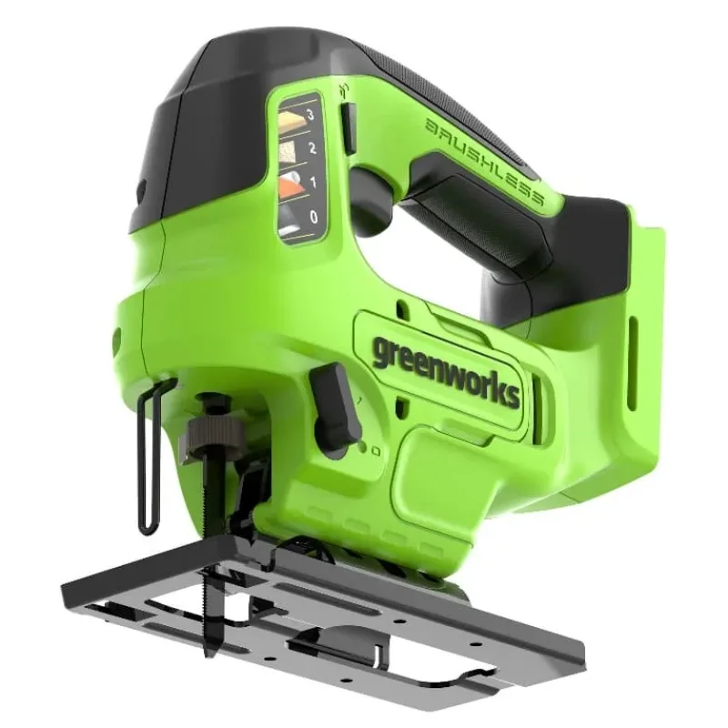 Лобзик аккум. Greenworks GD24JS90 (24V, 90мм, 0-3000/мин, 4 ст.маятник, LED,1х4Ач,ЗУ,кор) 3601707CUB