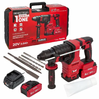 Перфоратор акк Number One EH30/3.0-PRO (20V.2акк,3,0Ач,З/У,3-х реж.платформа MAKITA) №1