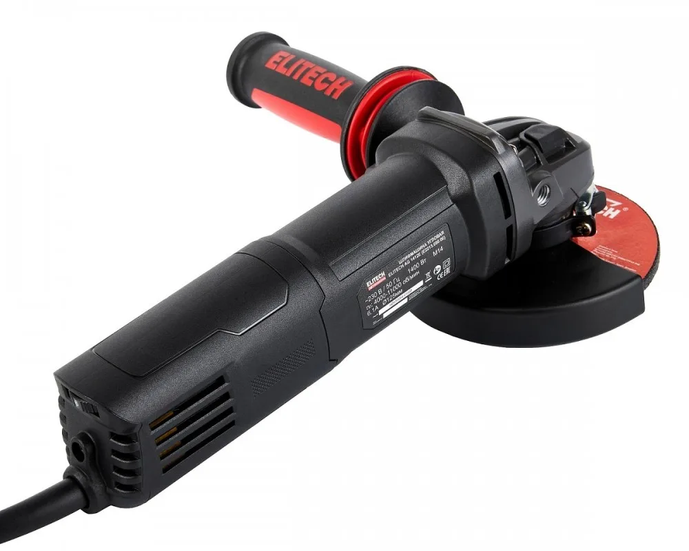 Угловая шлифовальная машина ELITECH HD AG 1412E (б/щ,125мм,1400Вт) 205374