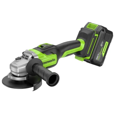 Угловая шлифовальная машина акк. Greenworks GD24AG (24V,бесщ.,1*8Ач и ЗУ) 3200207CUH