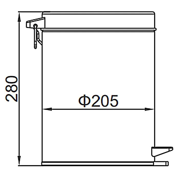 Ведро 5л нерж хром LEDEME L702
