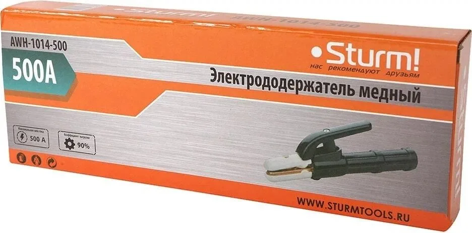 Электрододержатель 500А медь черный Sturm! AWH-1014-500