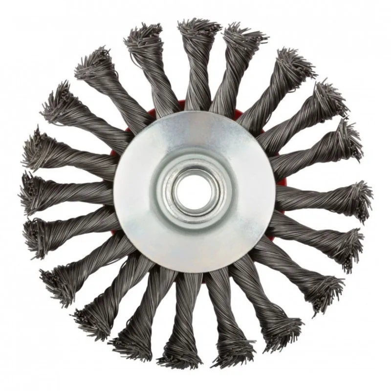 Корщетка для УШМ 125мм коническая, витая FIT 39116