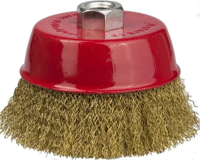 Корщетка для УШМ 60мм чашка, мягкая, латунь STAYER 35125-060_z01