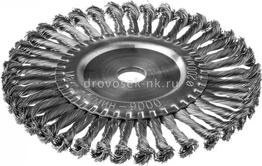 Корщетка для УШМ 200мм радиальная, витая DEXX 35100-200