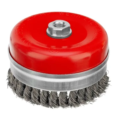 Корщетка для УШМ 125мм чашка, витая MATRIX Heavy Duty 74674