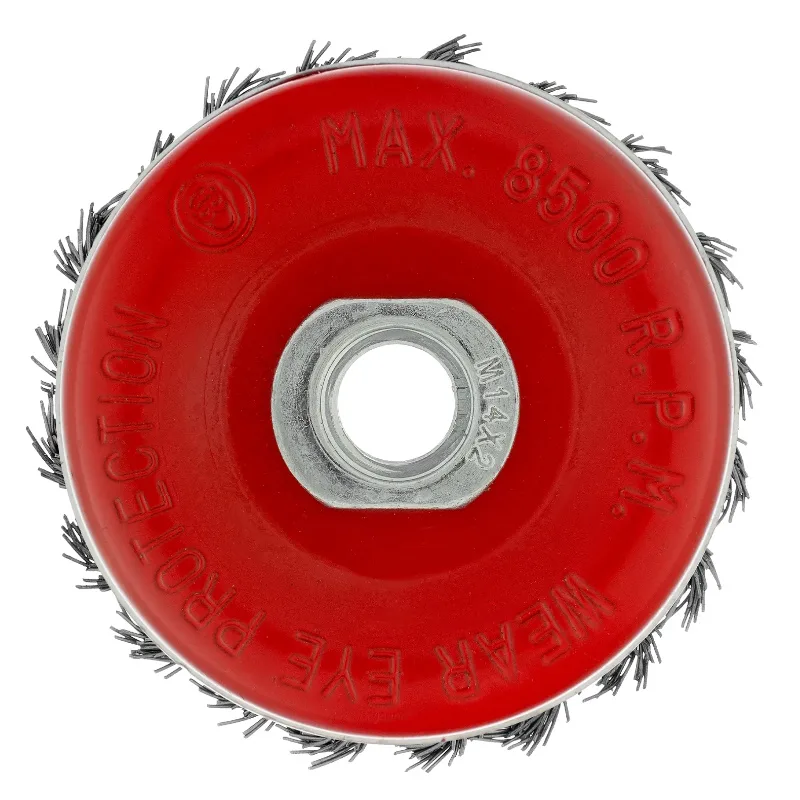 Корщетка для УШМ 80мм чашка, витая Matrix Heavy Duty 74670