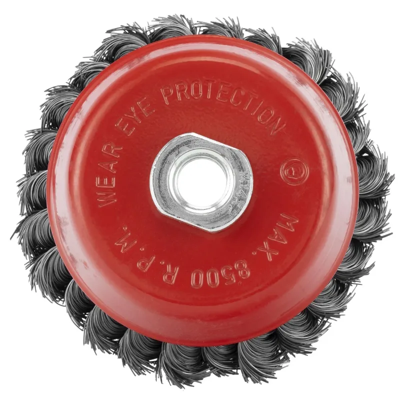 Корщетка для УШМ 100мм чашка, витая, 2-рядная Matrix 74677