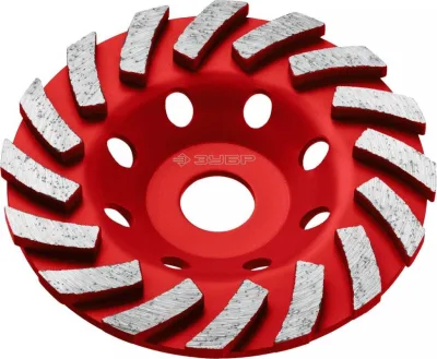 Чашка сегментная алмазная ЗУБР Турбо d 125 мм, Мастер 33378-125
