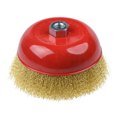 Корщетка для УШМ 125мм чашка, мягкая, латунь YIDA T141324