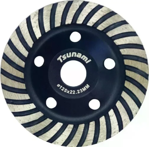 Чашка алмазная 125*22,23 двухрядная по бетону TSUNAMI DD0101125022000