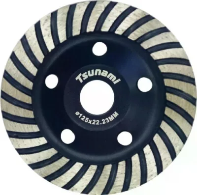 Чашка алмазная 125*22,23 двухрядная по бетону TSUNAMI DD0101125022000