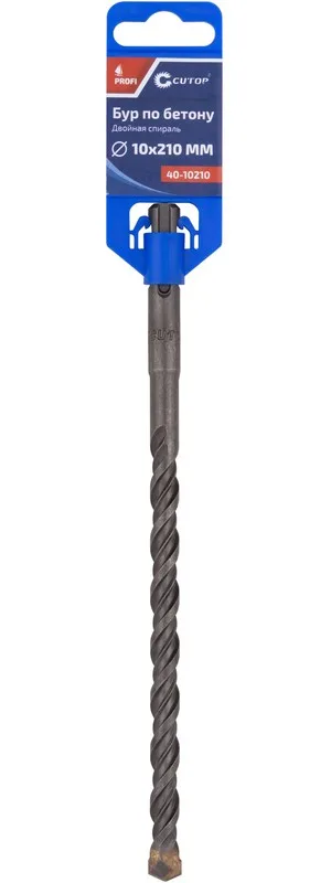 Бур по бетону 10*210 SDS+ двойная резьба CUTOP Profi 40-10210