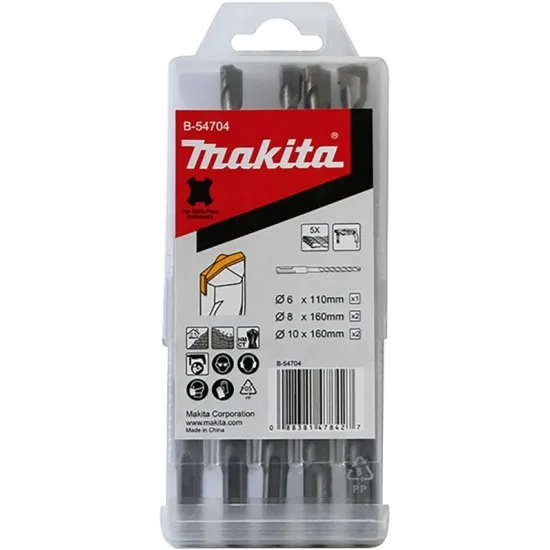 Набор буров 6*110/8*160/10*160мм SDS+ (5 шт) Makita B-54704