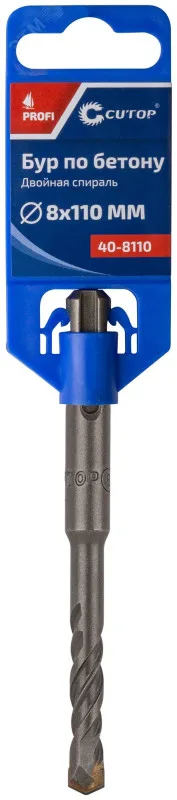 Бур по бетону 8*110 SDS+ двойная резьба CUTOP Profi 40-8110