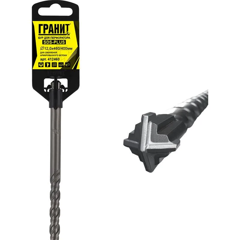 Бур SDS-PLUS ГРАНИТ 12*460/400 412460